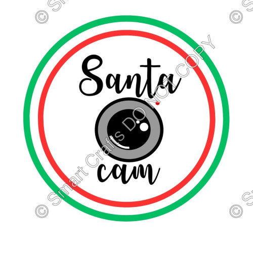 UV-DTF Transfer Suitable for 10cm Bauble Decoration - Santa Cam