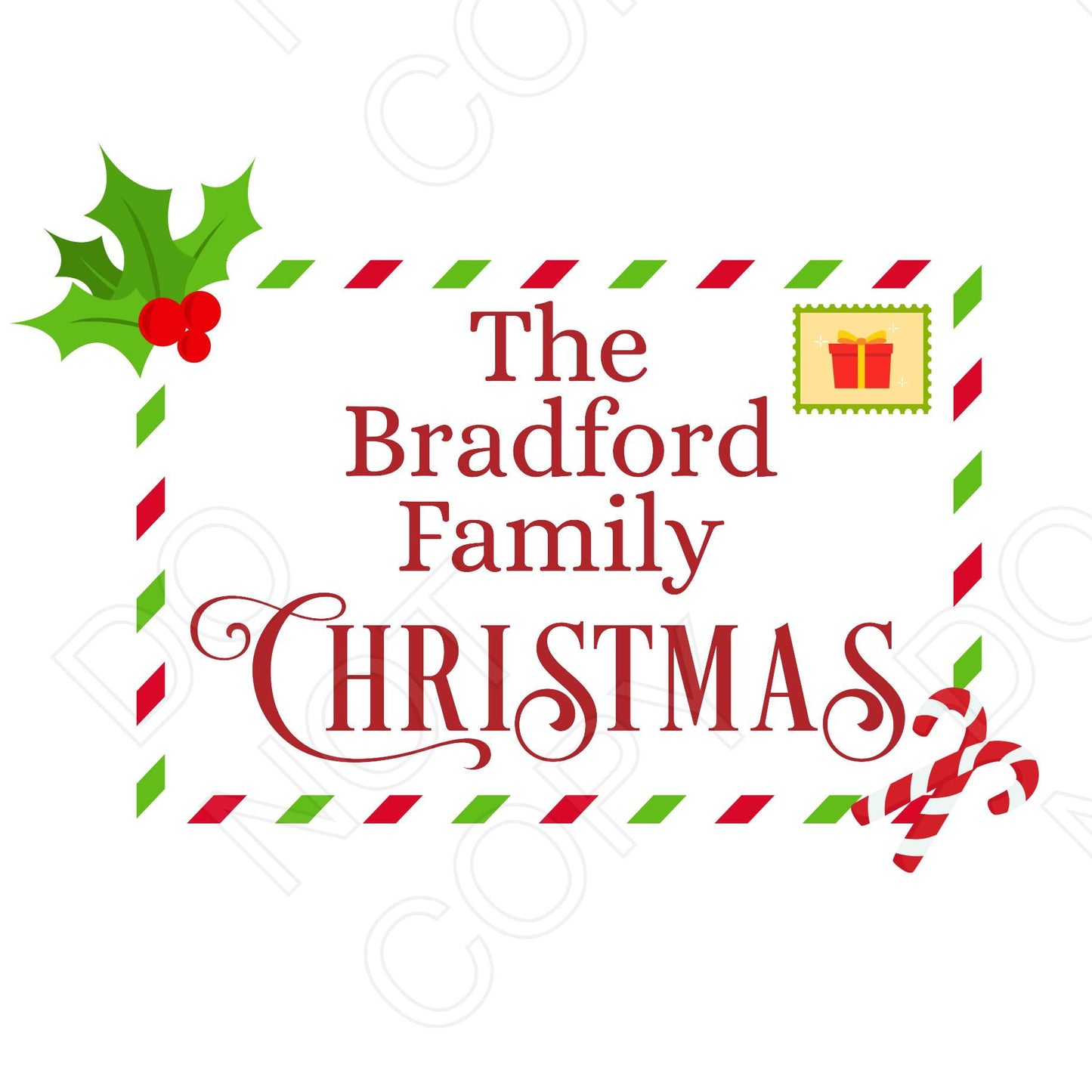 DTF Transfer - Family Christmas Letter (Bespoke)