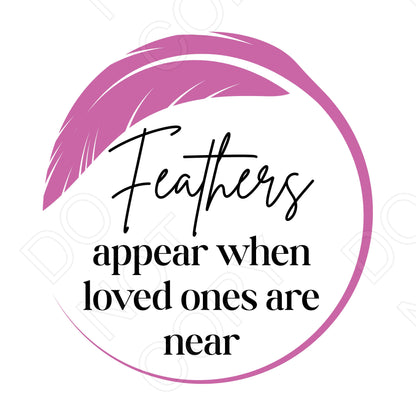 UV-DTF Transfer - Feathers Appear (Circular)
