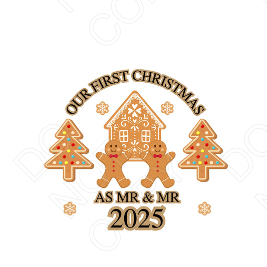 UV-DTF 7cm Wide Transfer - Our First Christmas as....
