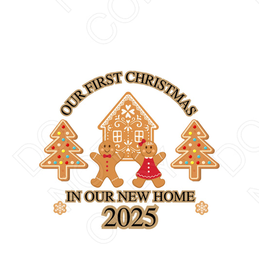 UV-DTF 7cm Wide Transfer - First Christmas in Our New Home