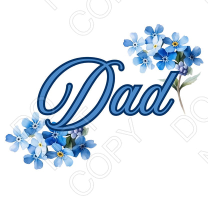 UV-DTF Transfer for Solar Garden Light - In Loving Memory (Forget Me Not)