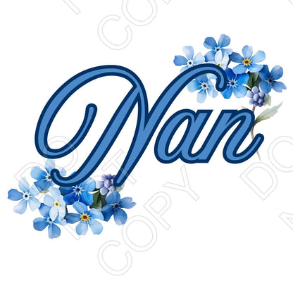 UV-DTF Transfer for Solar Garden Light - In Loving Memory (Forget Me Not)