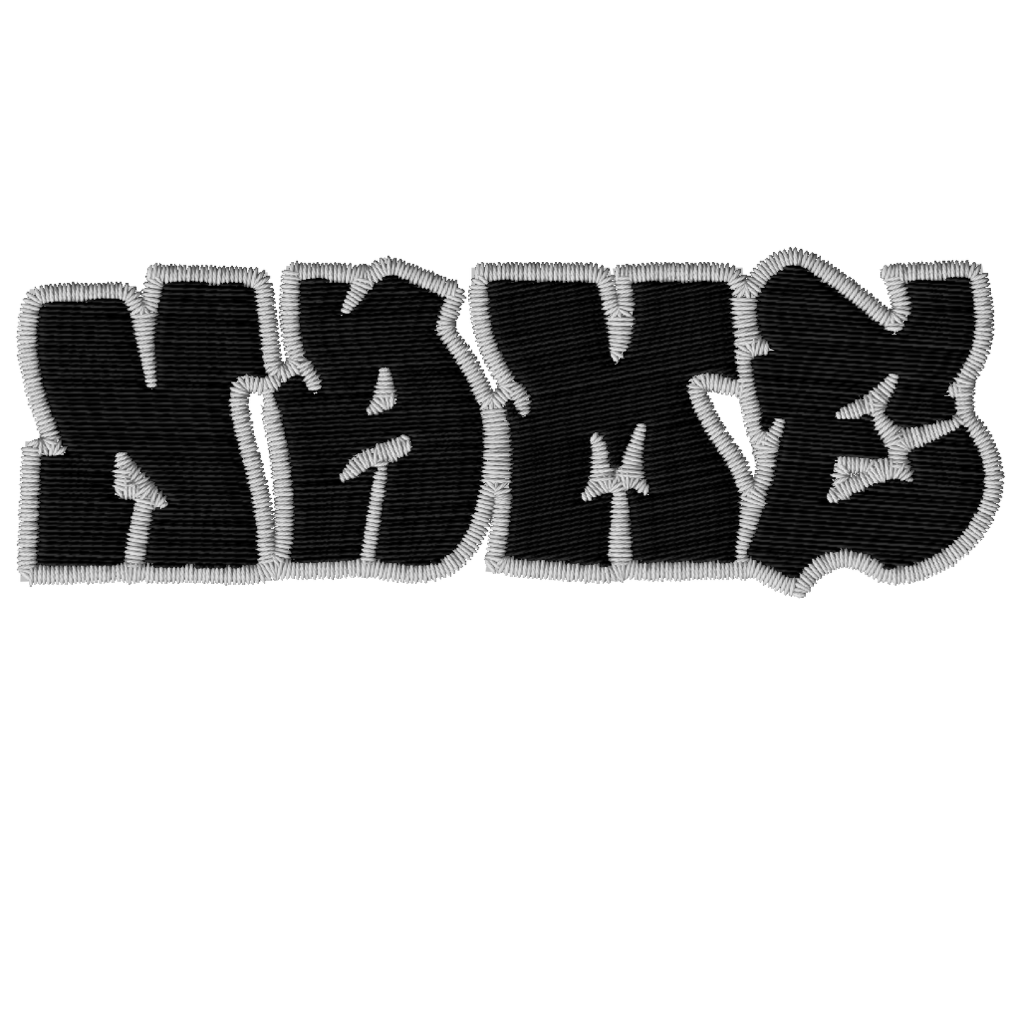 Vinyl Name Embroidery Graffiti style (Bespoke)