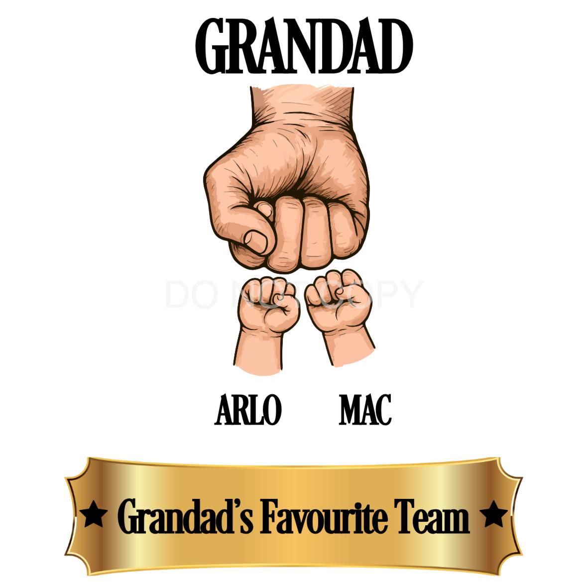 UVDTF Transfer - Custom Fathers Day Fist Bump (Grandad)