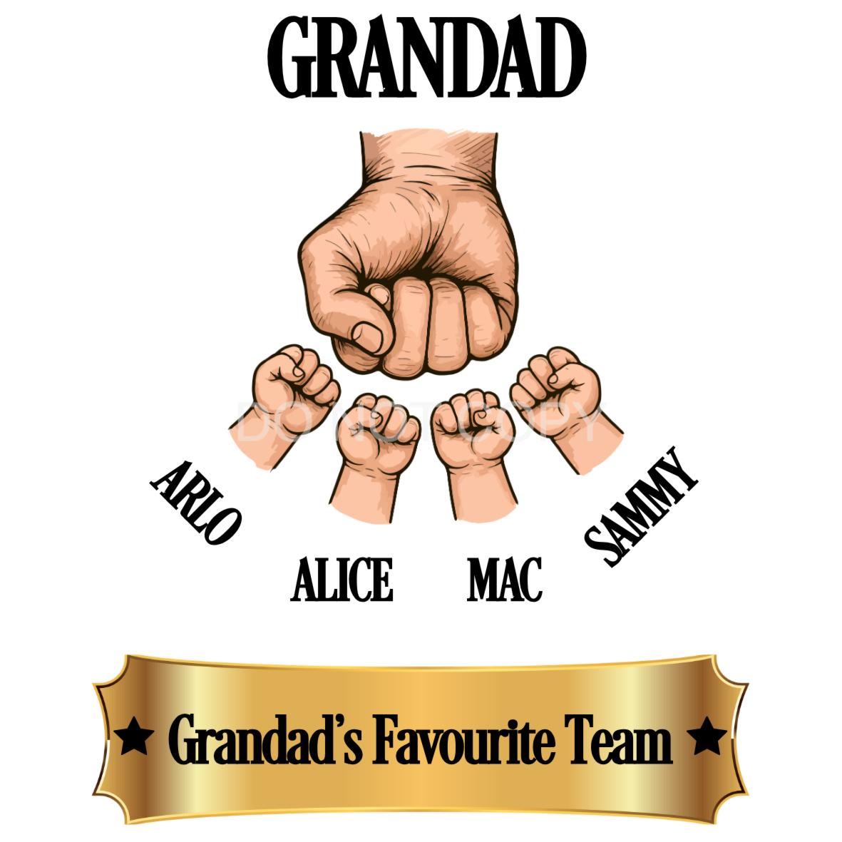 UVDTF Transfer - Custom Fathers Day Fist Bump (Grandad)