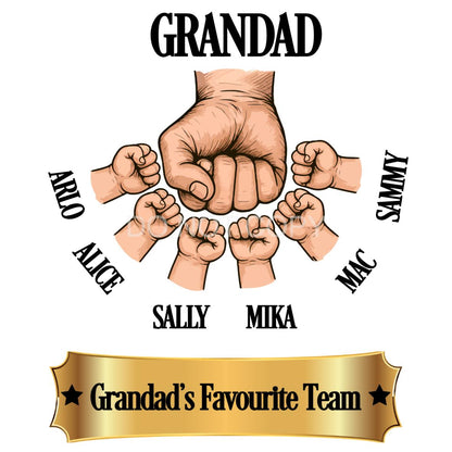 UVDTF Transfer - Custom Fathers Day Fist Bump (Grandad)