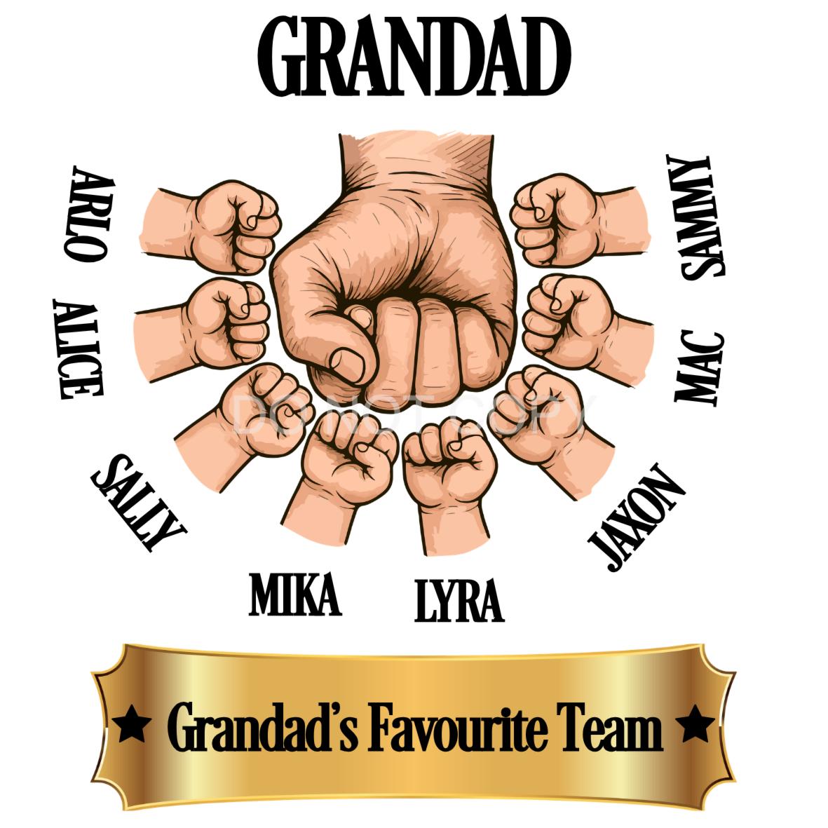 UVDTF Transfer - Custom Fathers Day Fist Bump (Grandad)