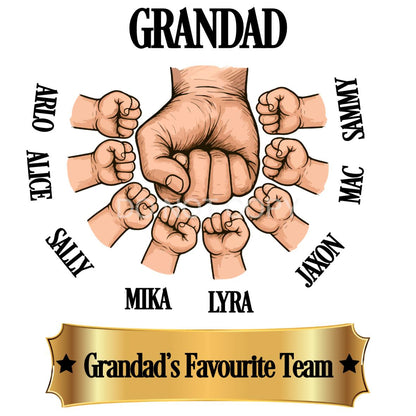 UVDTF Transfer - Custom Fathers Day Fist Bump (Grandad)