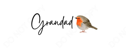 UV-DTF Transfer - Family Name Robin Design for Woodform and Smart Crafts Feathers