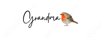 UV-DTF Transfer - Family Name Robin Design for Woodform and Smart Crafts Feathers