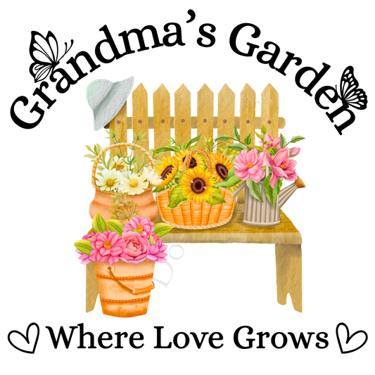 UVDTF Transfer - Beautiful Family Garden Design (Bench)