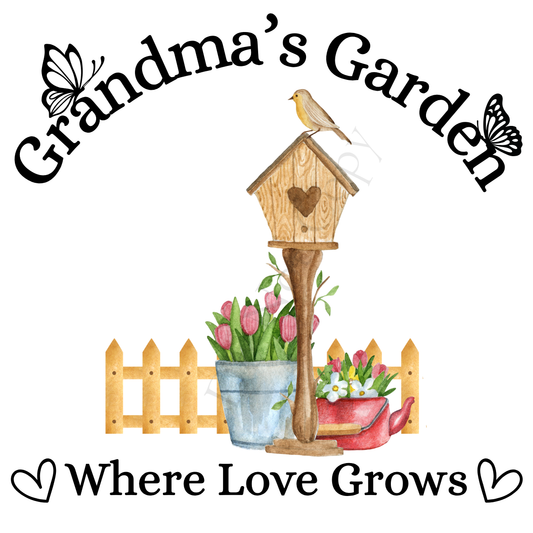 UVDTF Transfer - Beautiful Family Garden Design (Bird Table)