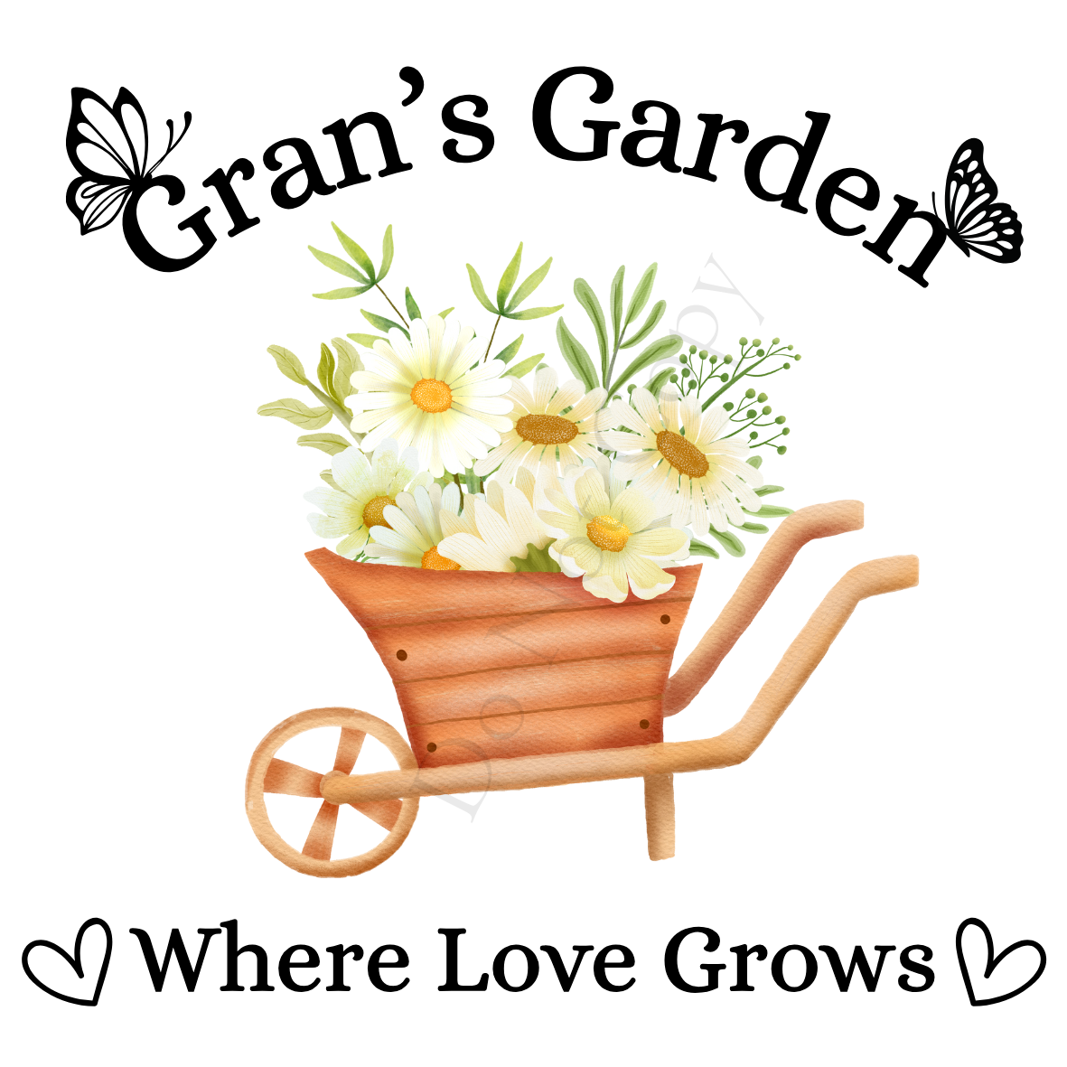 UVDTF Transfer - Beautiful Family Garden Design (Wheelbarrow)