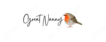 UV-DTF Transfer - Family Name Robin Design for Woodform and Smart Crafts Feathers