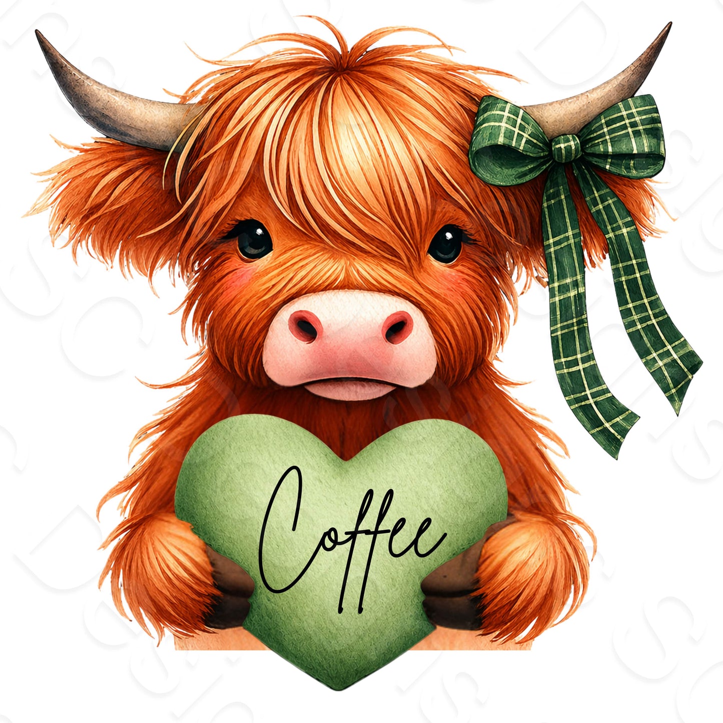 UV-DTF Transfer - Highland Cow Storage Jar Labels, Style 3
