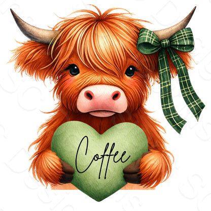 UV-DTF Transfer - Highland Cow Storage Jar Labels, Style 3