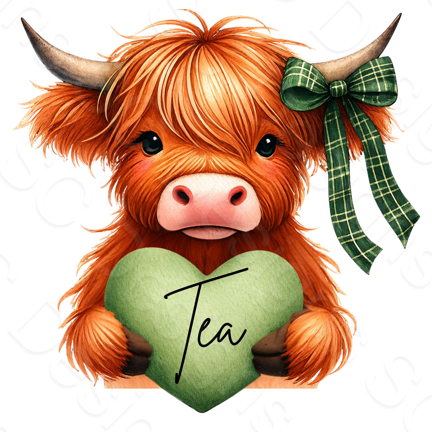 UV-DTF Transfer - Highland Cow Storage Jar Labels, Style 3