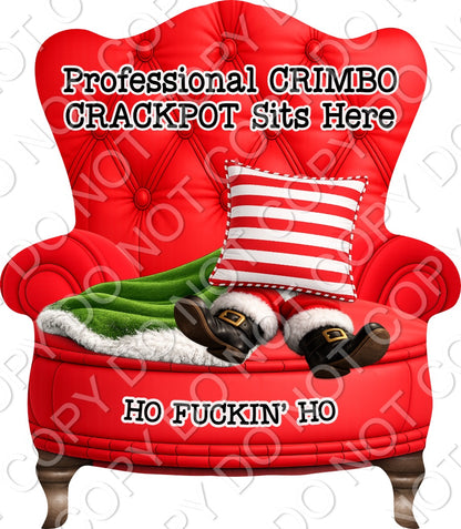 UVDTF Transfer - Christmas Rude Chair Designs for Woodform Acrylic Hanging Chairs