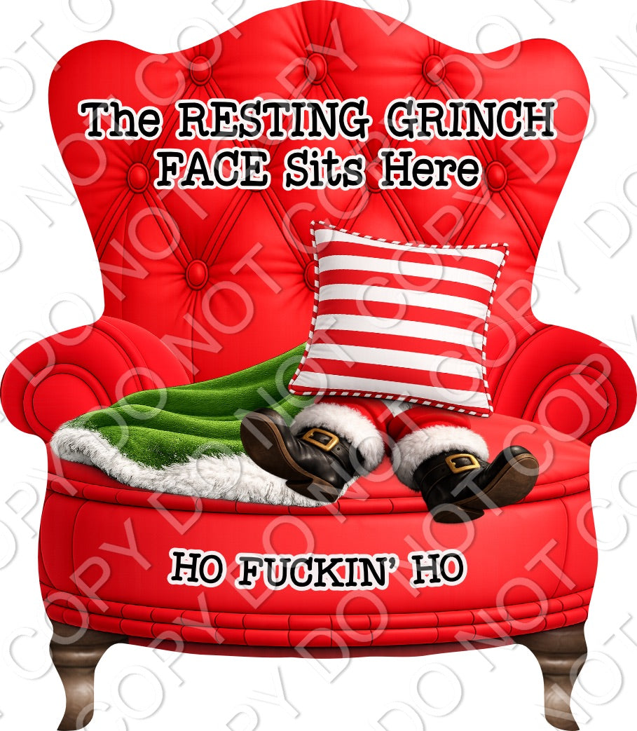 UVDTF Transfer - Christmas Rude Chair Designs for Woodform Acrylic Hanging Chairs