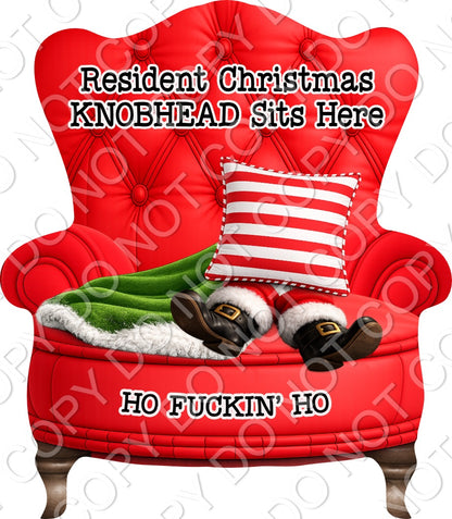UVDTF Transfer - Christmas Rude Chair Designs for Woodform Acrylic Hanging Chairs