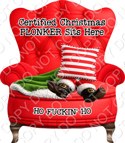 UVDTF Transfer - Christmas Rude Chair Designs for Woodform Acrylic Hanging Chairs