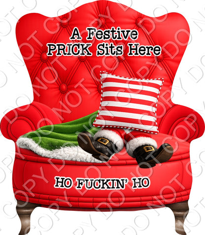 UVDTF Transfer - Christmas Rude Chair Designs for Woodform Acrylic Hanging Chairs