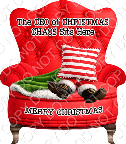 UVDTF Transfer - Christmas Rude Chair Designs for Woodform Acrylic Hanging Chairs