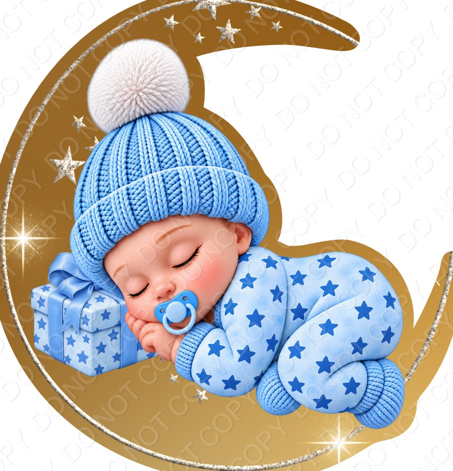 UV-DTF Transfer - Baby's First Christmas for Woodform Bauble