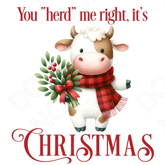 UV-DTF Transfer - Herd it's Christmas