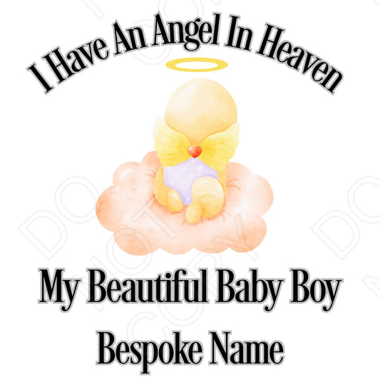 UV-DTF Transfer for Solar Garden Light - Beautiful Baby with Wings (Bespoke) with Colour Options