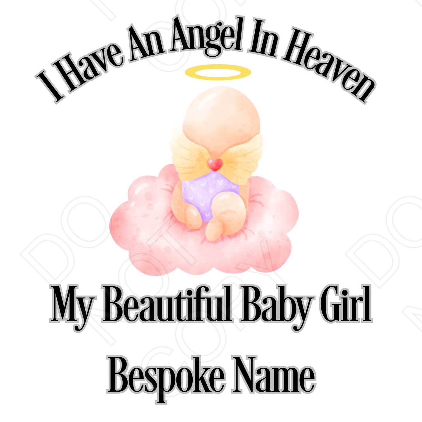UV-DTF Transfer for Solar Garden Light - Beautiful Baby with Wings (Bespoke) with Colour Options