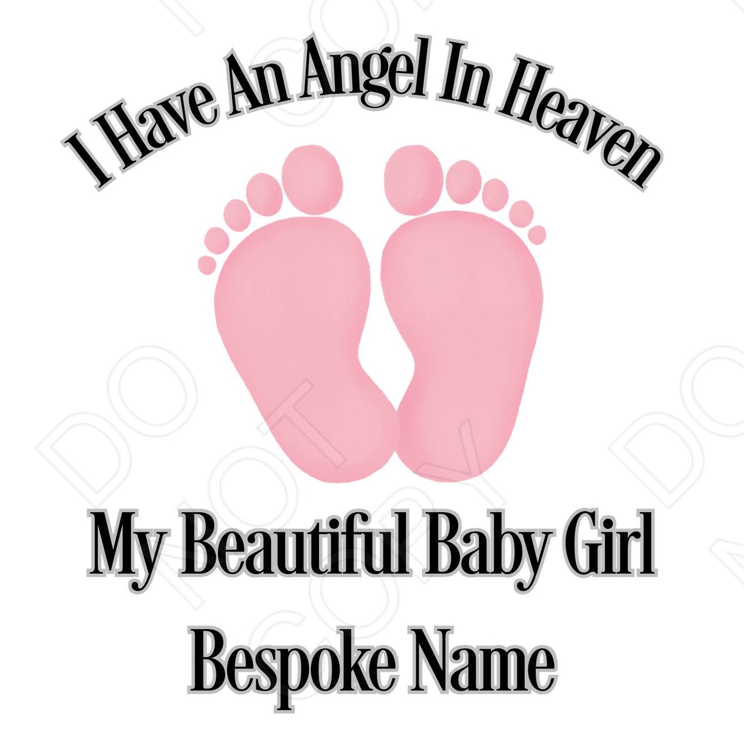 UV-DTF Transfer for Solar Garden Light - Baby Memorial Design with Colour Options (Bespoke)
