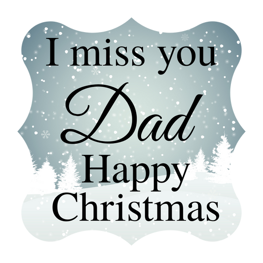 UV-DTF Transfer - I Miss You Happy Christmas-Solar Light Sized