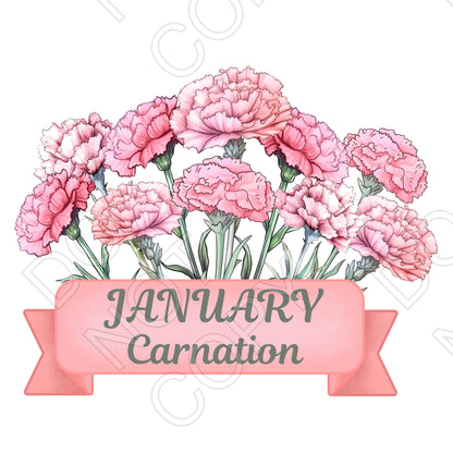 UV-DTF Transfer - Birth Month Flowers