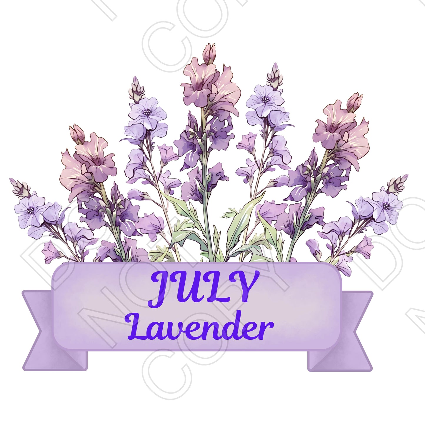 UV-DTF Transfer - Birth Month Flowers Small Candle Sized