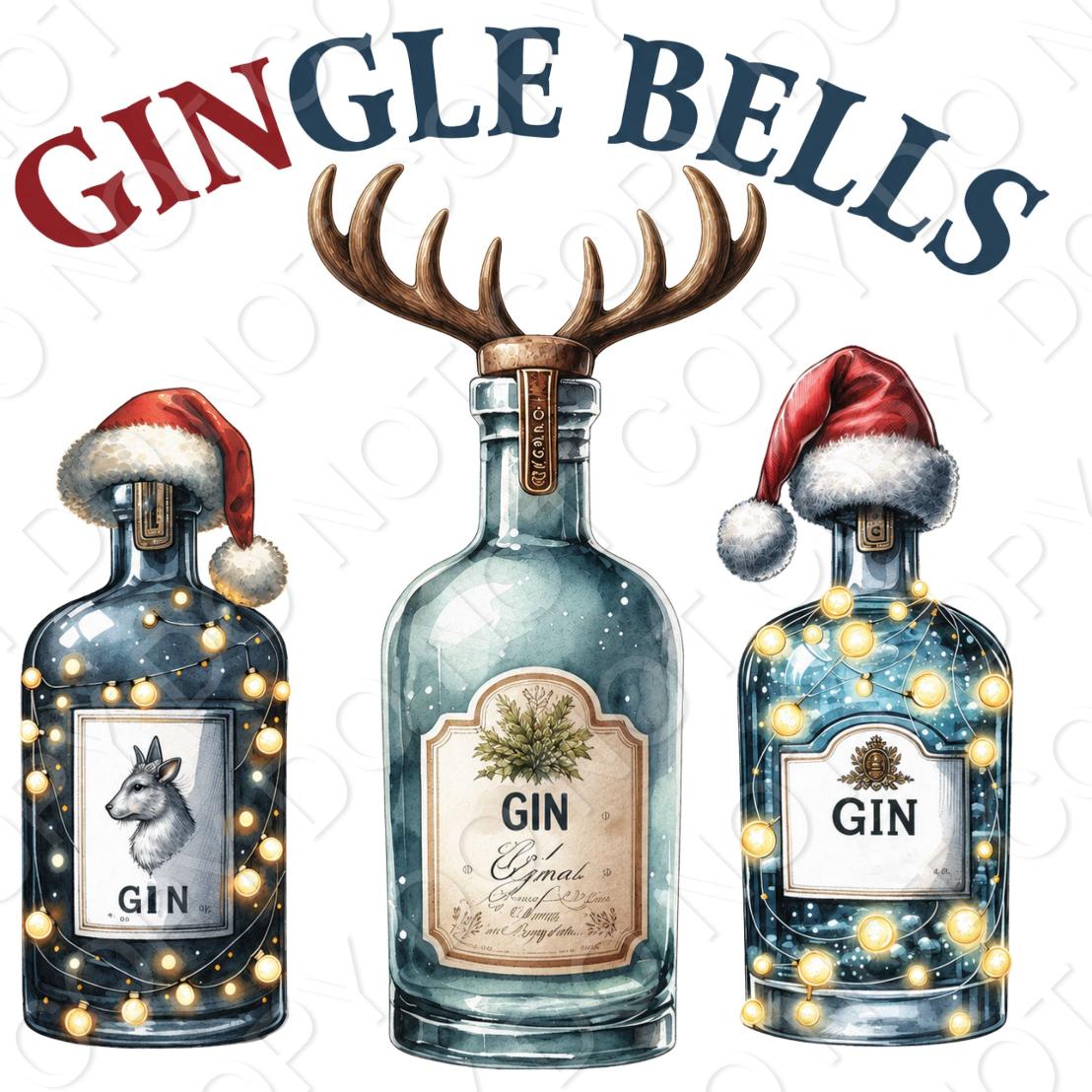 UV-DTF Transfer - Gin-Gle Bells