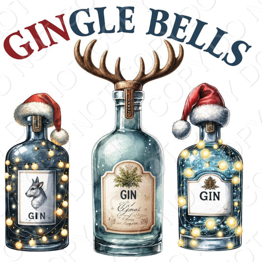 UV-DTF Transfer - Gin-Gle Bells
