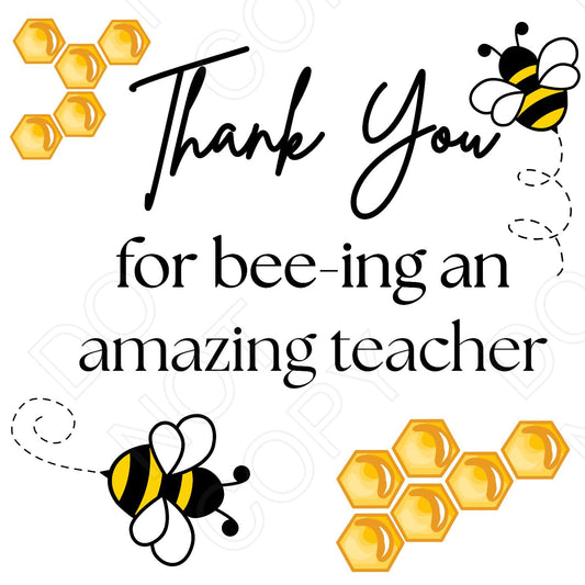UVDTF Transfer - Bee-ing an Amazing Teacher (Honeycomb)