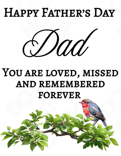 UVDTF Transfer -Fathers Day for IKEA BORRBY Lantern (Robin)