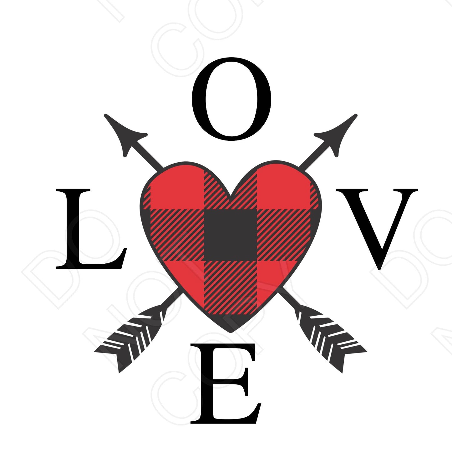 UVDTF Transfer - Love Heart with Arrows