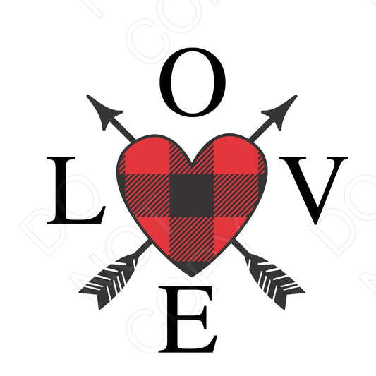 UVDTF Transfer - Love Heart with Arrows