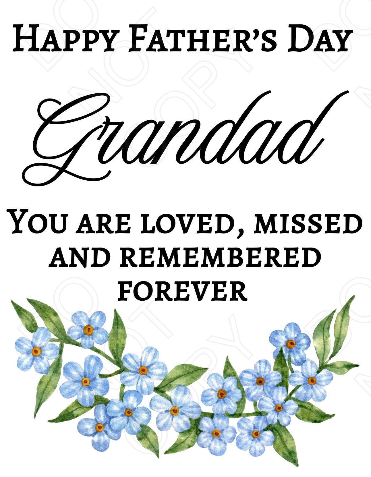 UVDTF Transfer -Fathers Day for IKEA BORRBY Lantern (Forget-Me-Nots)