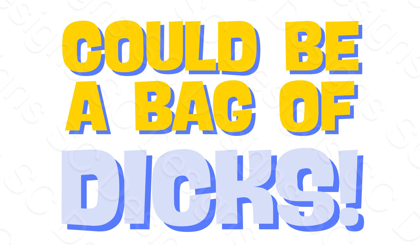 UV-DTF Transfer - Bag of Dicks Luggage Tag Transfer