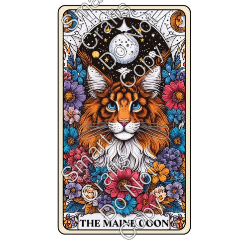 UV-DTF Transfer - Cat Tarot Cards - Two Sizes Available