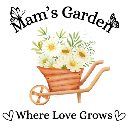 UVDTF Transfer - Beautiful Family Garden Design (Wheelbarrow)