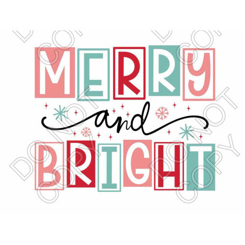 DTF Transfer - Merry and Bright