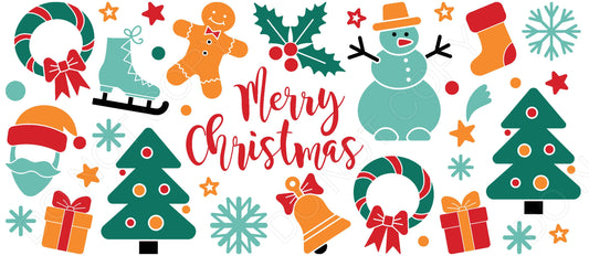 UV-DTF Cup Wrap - Vivid Merry Christmas