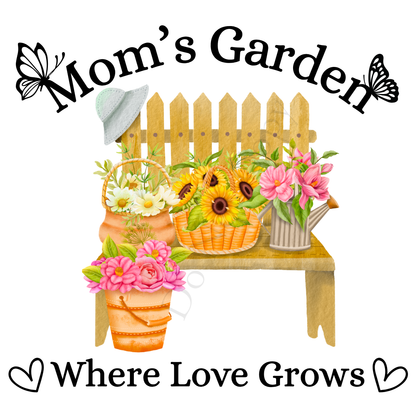 UVDTF Transfer - Beautiful Family Garden Design (Bench)