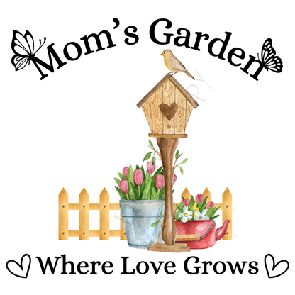 UVDTF Transfer - Beautiful Family Garden Design (Bird Table)